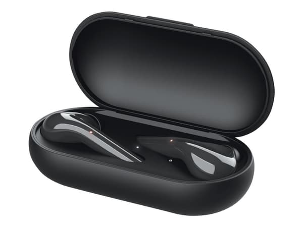 Trust Nika Touch - True wireless-hodetelefoner med mikrofon - i øret - Bluetooth - svart