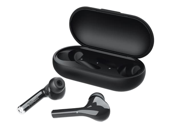 Trust Nika Touch - True wireless-hodetelefoner med mikrofon - i øret - Bluetooth - svart