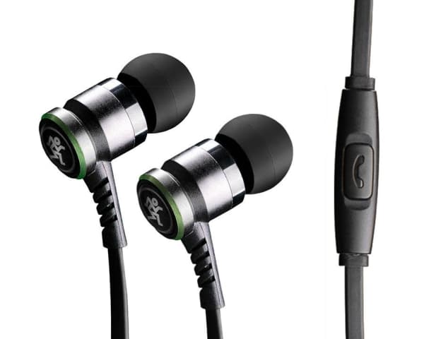 Mackie CR-Buds, Kuulokkeet, In-ear, Calls/Music, Musta, Hopea, Kaksikanavainen, Johdollinen ohjausyksikkö