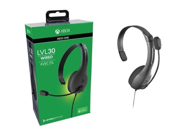 PDP LVL30, Kabel, Spela, Headset, Svart, Grå