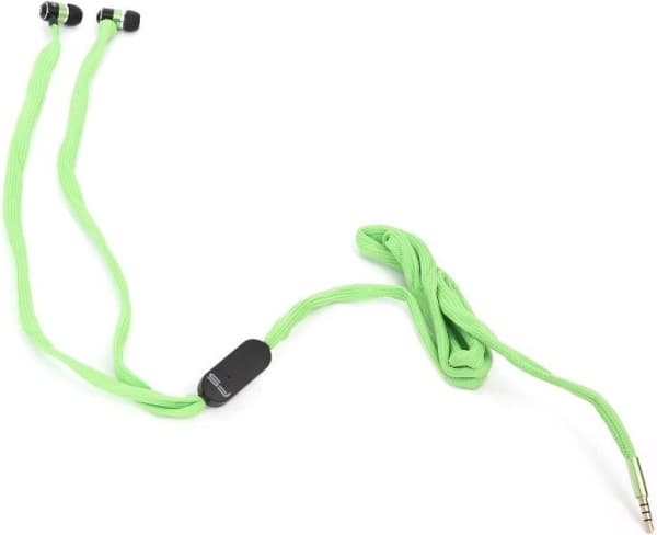 Freestyle Shoelace headphones, with mic, green (42778)