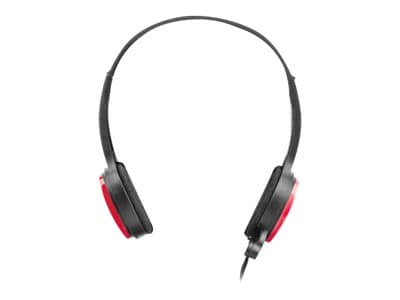 uGo Home USL-1222 - Headset - på örat - kabelansluten - 3,5 mm kontakt - röd