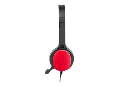 uGo Home USL-1222 - Headset - på örat - kabelansluten - 3,5 mm kontakt - röd