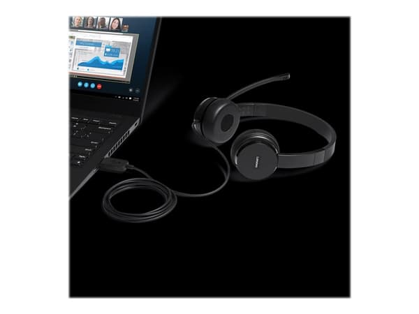 Lenovo 4XD0X88524, Langallinen, Toimisto/puhelukeskus, 20 - 20000 Hz, 137 g, Kuulokkeet, Musta