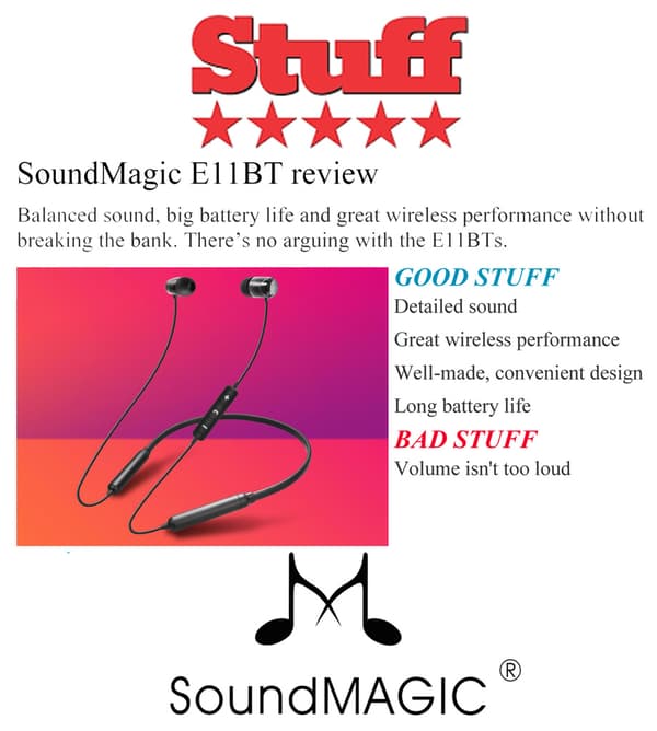 SoundMAGIC E11BT Wireless In-Ear Headphone with Mic and Universal Remote