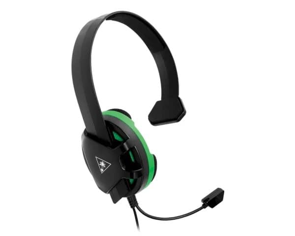 Turtle Beach RECON CHAT - Hodesett - full størrelse - kablet - 3,5 mm jakk - svart/grønn - for Microsoft Xbox One, One S, One S All-Digital Edition,