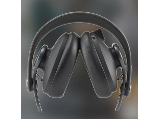 AKG K371-BT, Ledning & Trådløs, Samtaler/musikk, 5 - 40000 Hz, 300 g, Hodesett, Sort