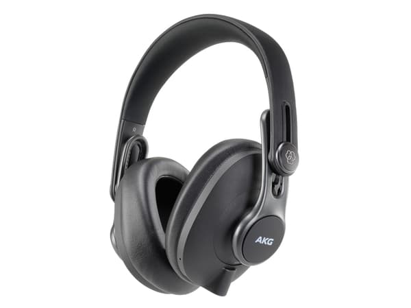 AKG K371-BT, Ledning & Trådløs, Samtaler/musikk, 5 - 40000 Hz, 300 g, Hodesett, Sort