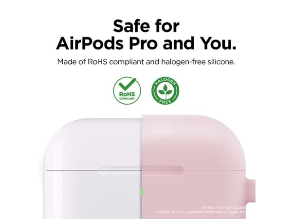 elago AirPods Pro Original Hang Case, laatikko, silikoni, vaaleanpunainen