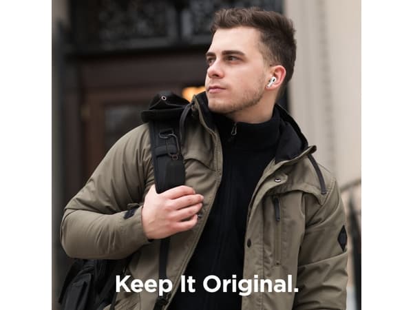 elago Original - Fodral för trådlösa hörlurar - silikon - svart - för Apple AirPods Pro