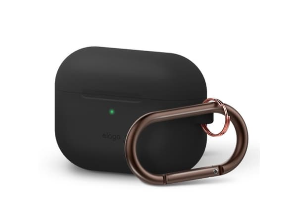 elago Original - Fodral för trådlösa hörlurar - silikon - svart - för Apple AirPods Pro