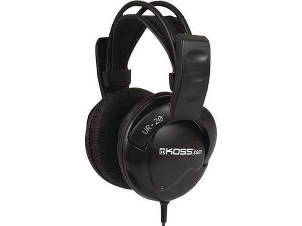 Koss UR20 - Hodetelefoner - full størrelse - kablet - 3,5 mm jakk - lydisolerende - svart