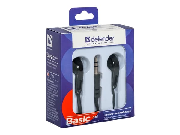 Defender Basic-610, Ledningsført, 15 - 20000 Hz, Hovedtelefoner, Lajittelu
