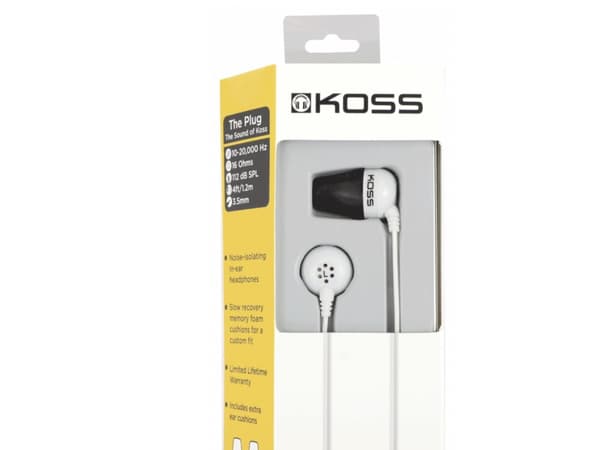 Koss The Plug Colors white