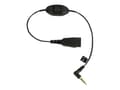 Miniatyrbild 3 av 5: Jabra - Headset-kabel - Snabburkoppling hane till mini-phone stereo 3.5 mm hane - 30 cm