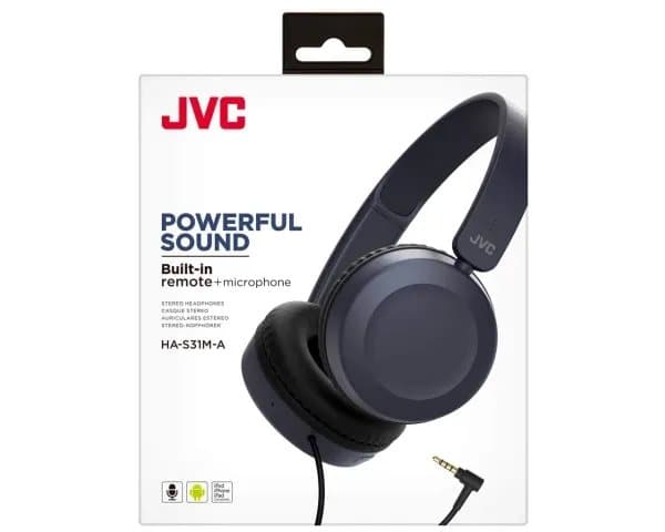 JVC HA-S31M - Hodetelefoner - on-ear - kablet - 3,5 mm jakk
