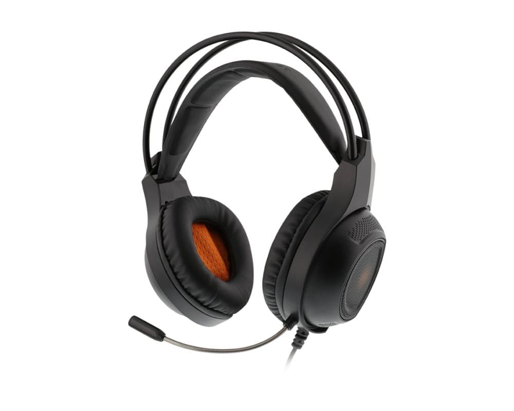 Stereoheadset Med Orange LED