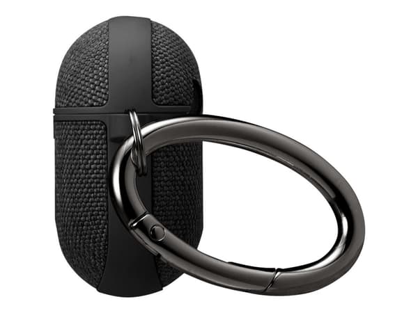 Spigen Urban Fit - Fodral för trådlösa öronsnäckor - tyg, polykarbonat - svart - för Apple AirPods Pro