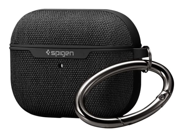 Spigen Urban Fit - Fodral för trådlösa öronsnäckor - tyg, polykarbonat - svart - för Apple AirPods Pro