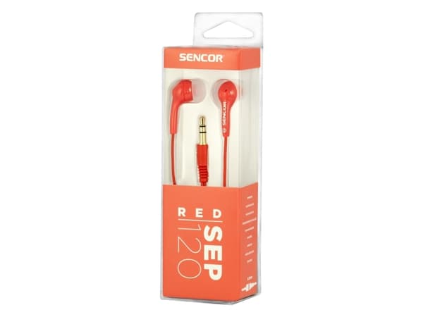 Sencor SEP 120, Kuulokkeet, In-ear, Punainen, 1,2 m, Langalliset, Punainen