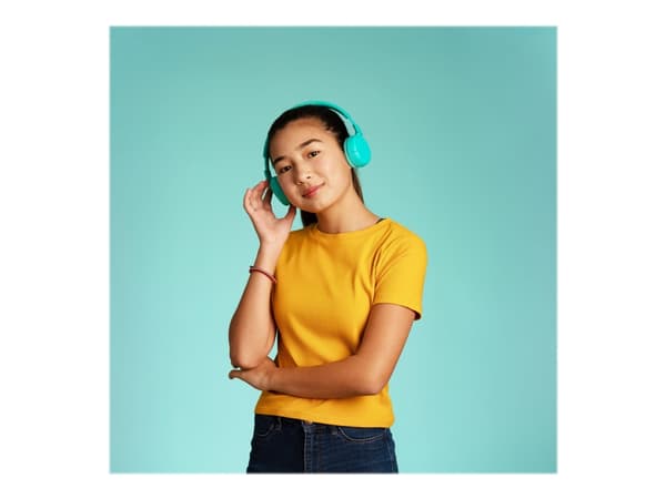 BuddyPhones POP - Hörlurar - på örat - Bluetooth - trådlös - turkos