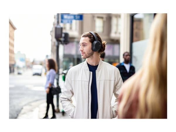 Sony WH-CH710N - Hörlurar med mikrofon - fullstorlek - Bluetooth - trådlös - NFC - aktiv brusradering - 3,5 mm kontakt - svart