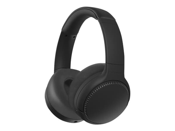 Panasonic RB-M500BE - Hodetelefoner med mikrofon - full størrelse - Bluetooth - trådløs - 3,5 mm jakk - svart