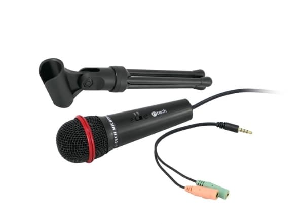 C-TECH MIC-01, Bordmikrofon, 50 - 16000 Hz, Kardioide, Koblet med ledninger (ikke trådløs), 3.5 mm (1/8"), Sort