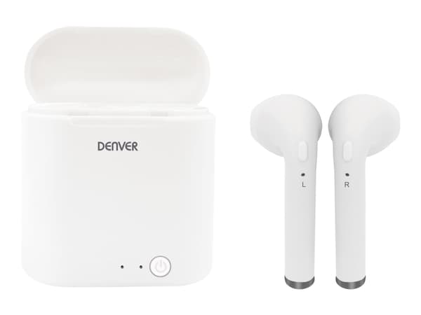 DENVER TWQ-40 - True wireless-hodetelefoner med mikrofon - i øret - Bluetooth
