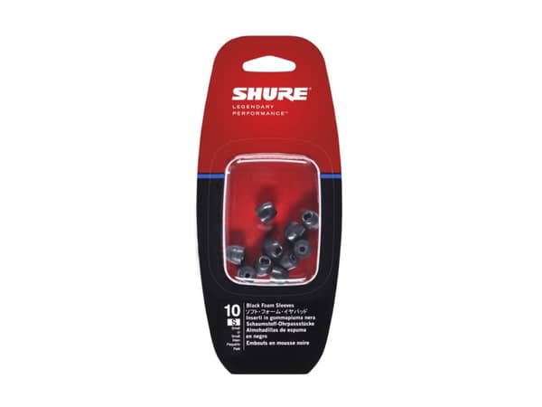 Shure EABKF1 - Öronfodral för hörlurar - svart (paket om 10) - för Shure E3c, E4c, E500PTH, E5c, SE110, SE115, SE210, SE310, SE420, SE530; i Series i