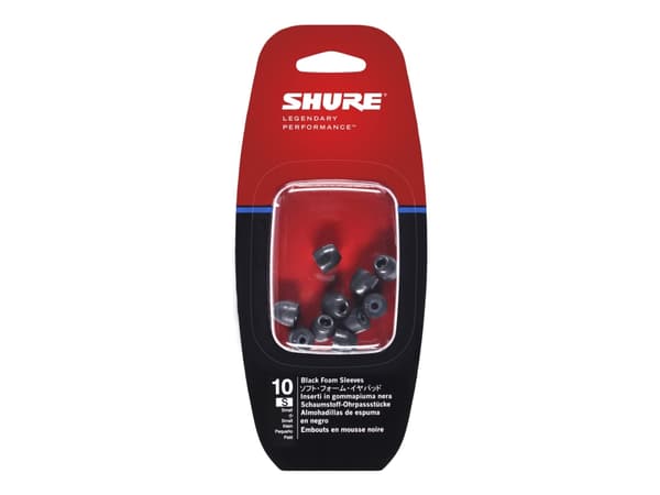 Shure EABKF1 - Öronfodral för hörlurar - svart (paket om 10) - för Shure E3c, E4c, E500PTH, E5c, SE110, SE115, SE210, SE310, SE420, SE530; i Series i