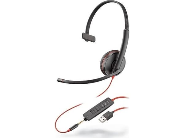 Poly Blackwire C3215 - 3200 Series - headset - på örat - kabelansluten - USB, 3,5 mm kontakt
