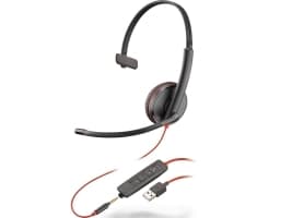 Poly Blackwire C3215 - 3200 Series - headset - på örat - kabelansluten - USB, 3,5 mm kontakt
