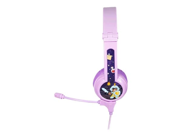 Onanoff BuddyPhones Galaxy - Hodetelefoner med mikrofon - on-ear - kablet - 3,5 mm jakk - fuksia