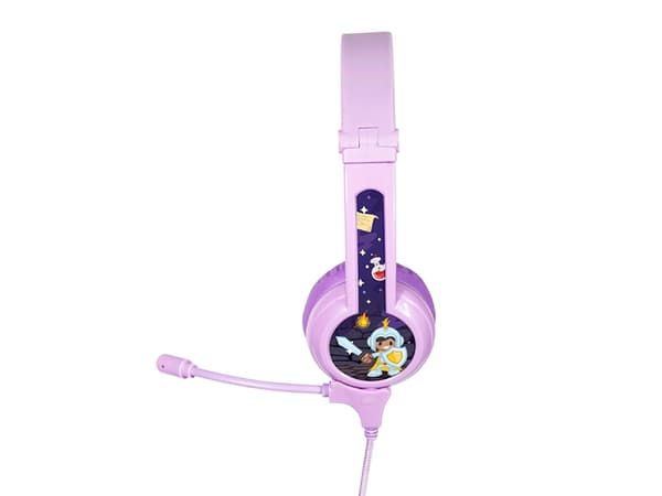 Onanoff BuddyPhones Galaxy - Hodetelefoner med mikrofon - on-ear - kablet - 3,5 mm jakk - fuksia