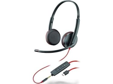 POLY Blackwire C3225, Langallinen, Toimisto/puhelukeskus, 20 - 20000 Hz, 121 g, Kuulokkeet, Musta