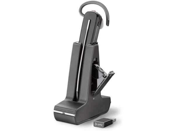 Poly Savi 8245 UC, Unlimited Talk Time, Microsoft - 8200 Series - headset - inuti örat - konvertibel - DECT - trådlös - Certifierad för Microsoft-tea