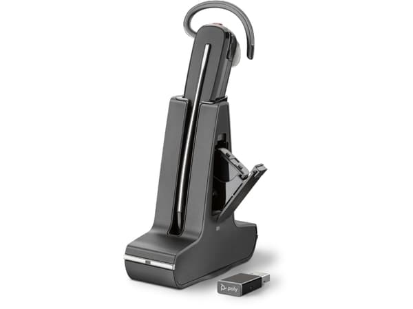 Poly Savi 8245 UC, Unlimited Talk Time, Microsoft - 8200 Series - headset - inuti örat - konvertibel - DECT - trådlös - Certifierad för Microsoft-tea
