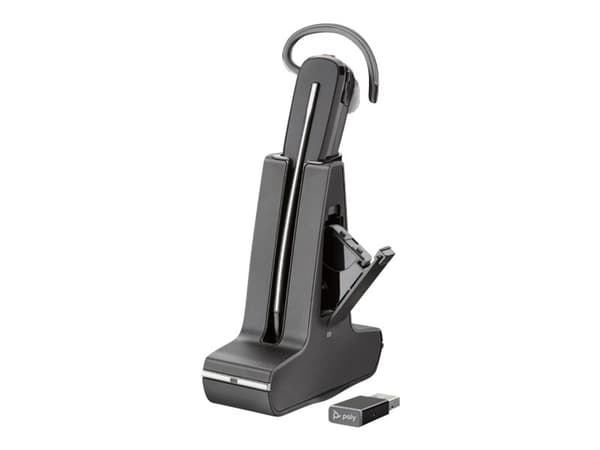 Poly Savi 8245 UC, Unlimited Talk Time, Microsoft - 8200 Series - headset - inuti örat - konvertibel - DECT - trådlös - Certifierad för Microsoft-tea