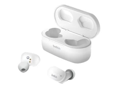 Belkin SoundForm - True wireless-hodetelefoner med mikrofon - i øret - Bluetooth - hvit