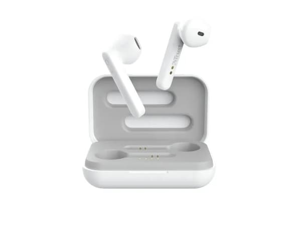 Trust Primo Touch - True wireless-hörlurar med mikrofon - inuti örat - Bluetooth - vit