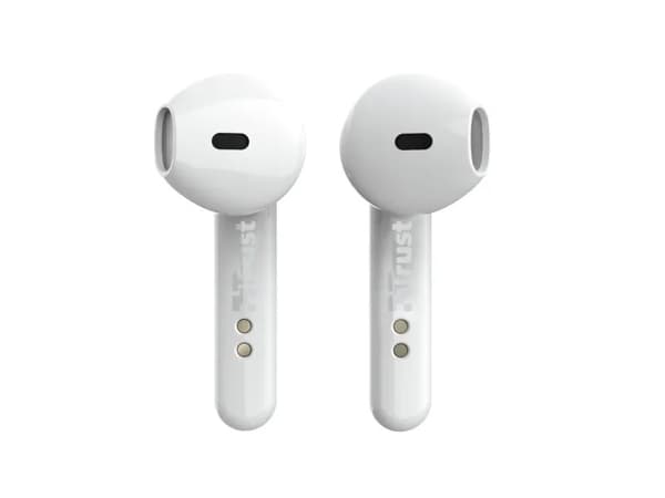 Trust Primo Touch - True wireless-hörlurar med mikrofon - inuti örat - Bluetooth - vit