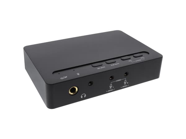 InLine 66670B, 90 dB, 24-bit/96kHz, 6.3mm, USB, Mini-USB