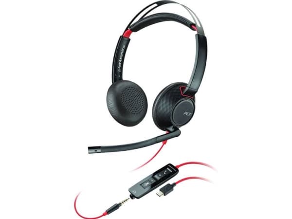 Poly Blackwire C5220 USB-C - 5200 Series - hodesett - on-ear - kablet - 3,5 mm jakk, USB-C