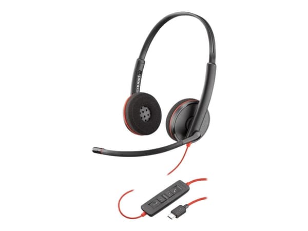Poly Blackwire C3220 - 3200 Series - headset - på örat - kabelansluten - USB-C - ljudisolerande