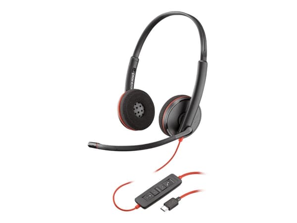 Poly Blackwire C3220 - 3200 Series - headset - på örat - kabelansluten - USB-C - ljudisolerande