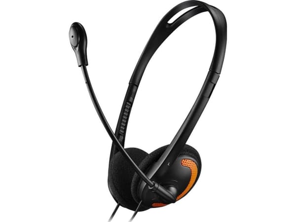Canyon CNS-CHS01BO - Headset - på örat - kabelansluten - svart, orange