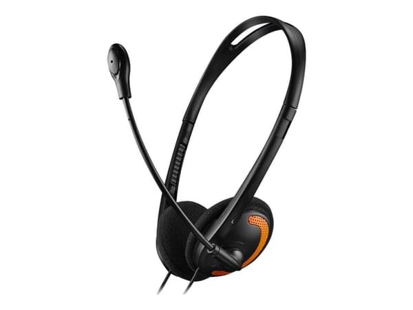 Canyon CNS-CHS01BO - Headset - på örat - kabelansluten - svart, orange