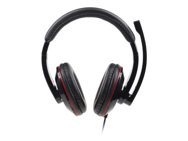 Gembird MHS-001 - Headset - fullstorlek - kabelansluten - glänsande svart