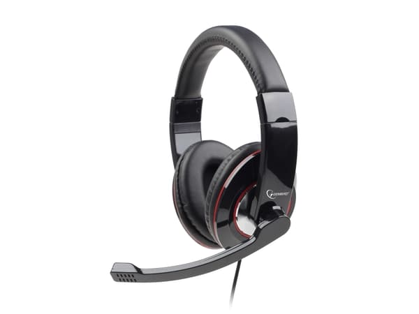 Gembird MHS-001 - Headset - fullstorlek - kabelansluten - glänsande svart